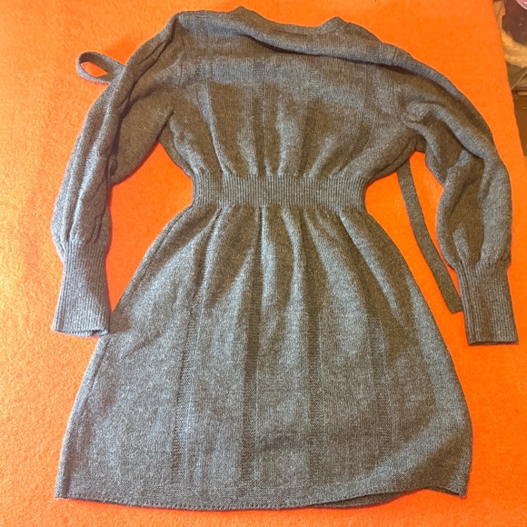 Zara gray cable knit long sleeve soft dress NWOT - Picture 11 of 13